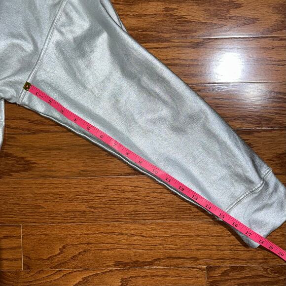 Noli Silver Metallic Chrome Pullover Hoodie Size Large *Flawed* - Picture 11 of 16